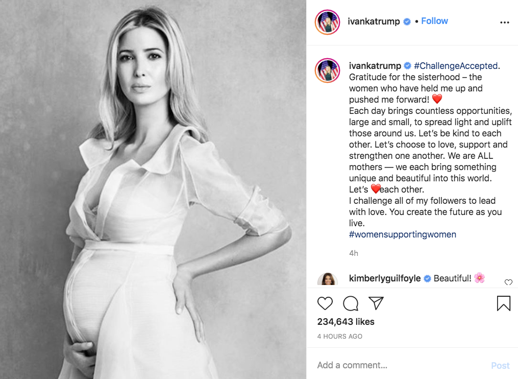 ivankatrump . . ivankatrump . Gratitude for the sisterhood the women who have held me up and pushed me forward! Each day brings countless opportunities, large and small, to spread light and uplift those around us. Let's be kind to each other. Let's choose