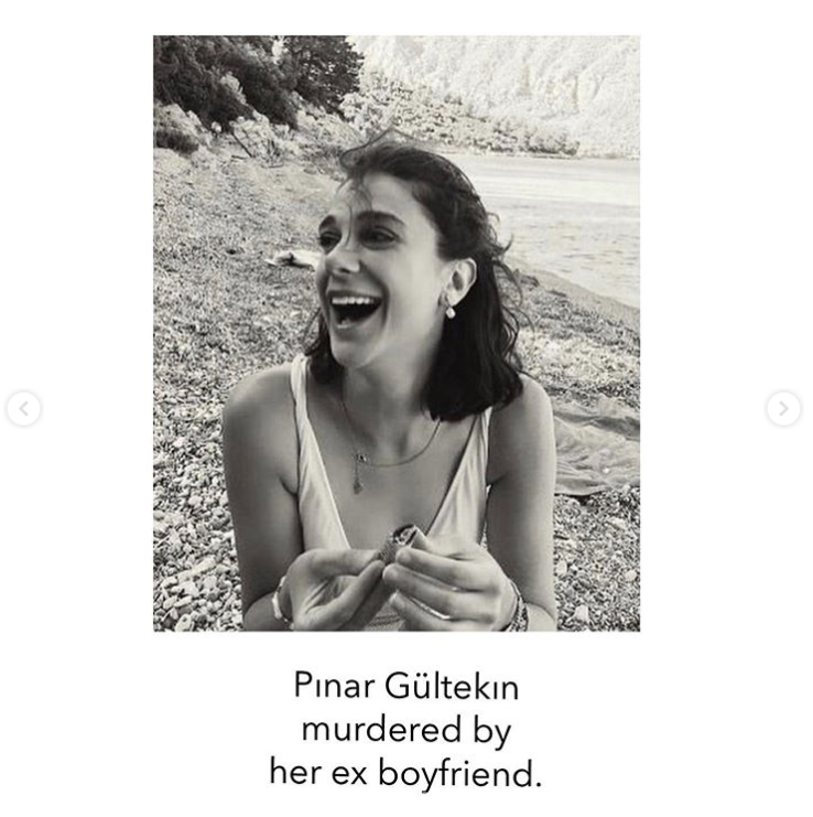 photograph - Pnar Gltekin murdered by her ex boyfriend.