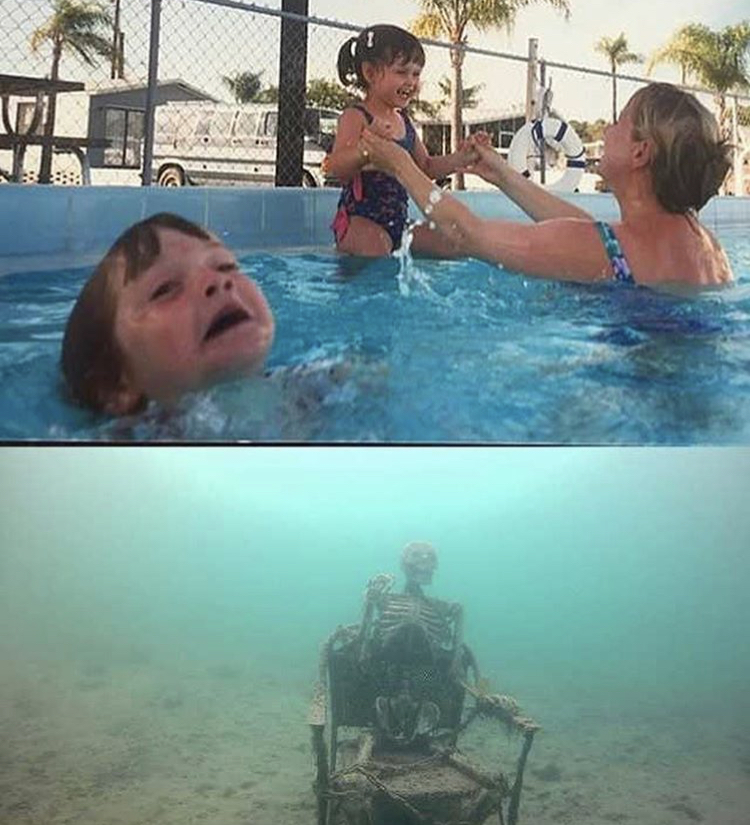 blank new meme templates july 2020 - kid drowning in pool meme