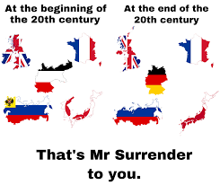 dank history memes - japan map - At the beginning of the 20th century At the end of the 20th century That's Mr Surrender to you.