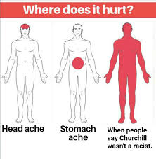 dank history memes - friend zone body - Where does it hurt? Head ache Stomach When people ache say Churchill wasn't a racist