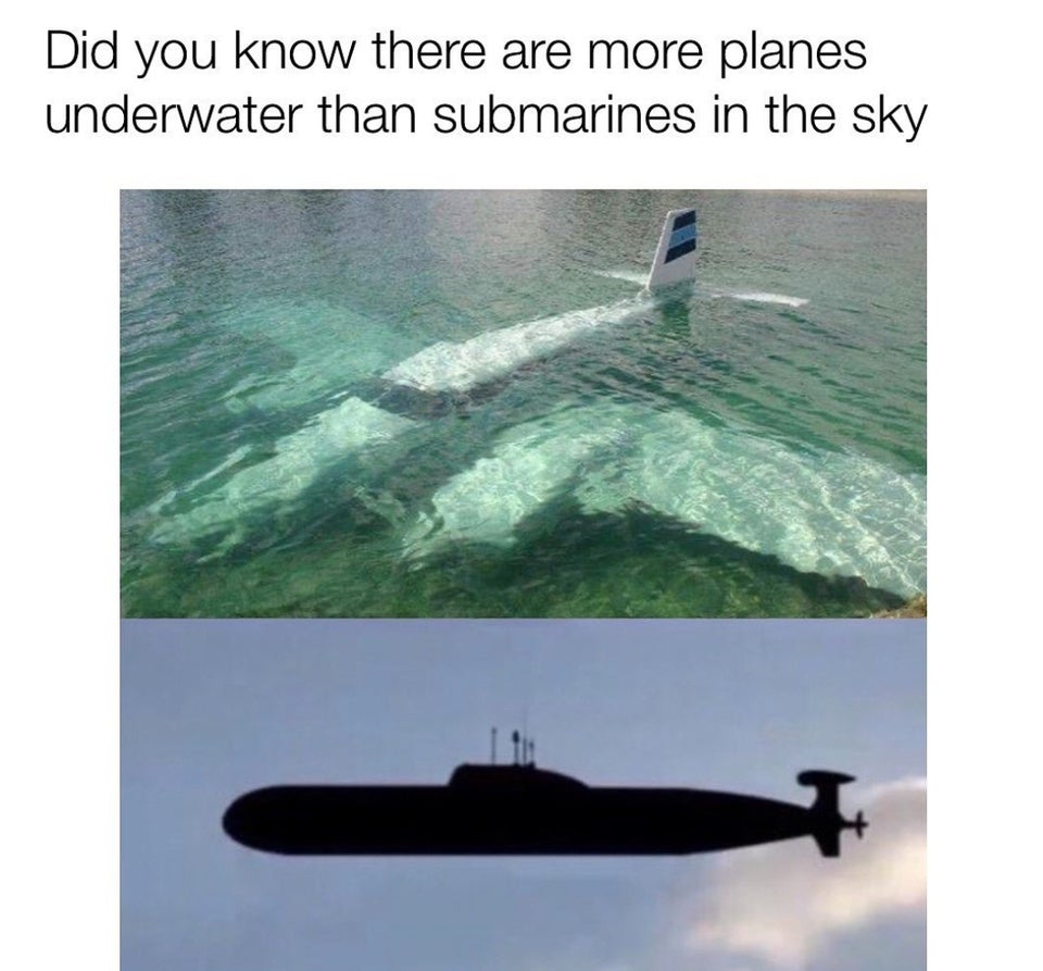 Did you know there are more planes underwater than submarines in the sky