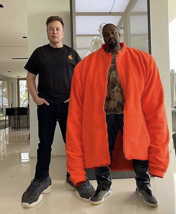 funny memes - elon musk and kanye west