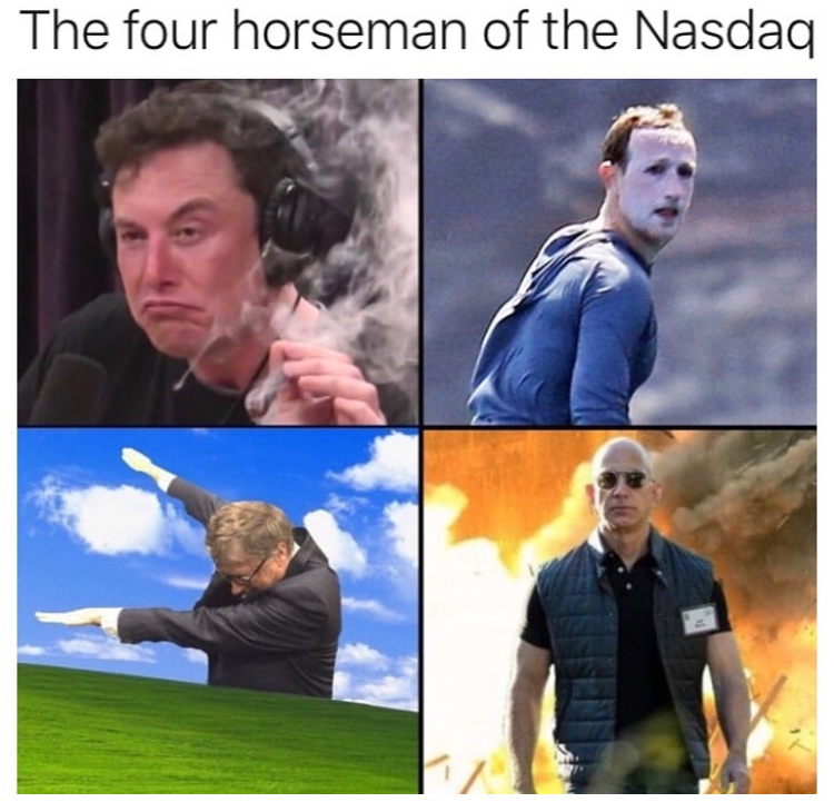 funny memes - windows - The four horseman of the Nasdaq