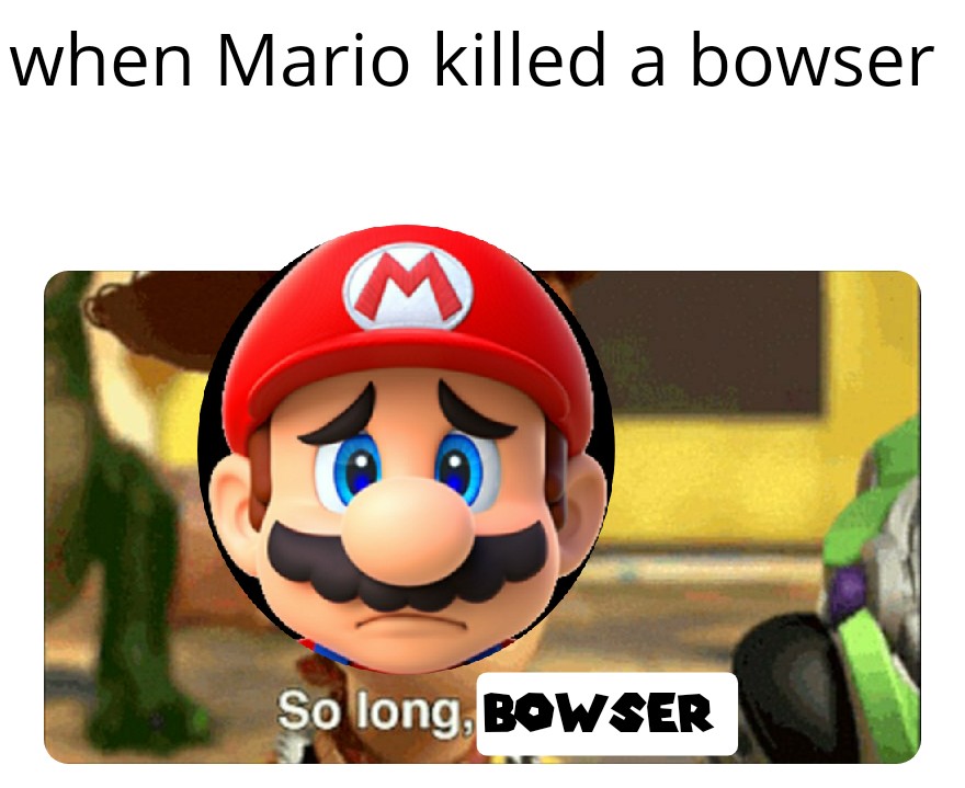 dank memes- nintendo memes - kungflu meme - when Mario killed a bowser M So long, Bowser