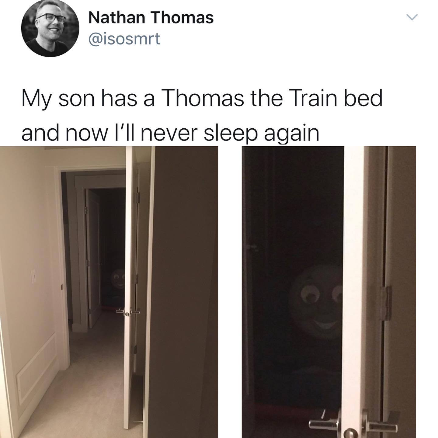 dank memes - twitter - Step2 Thomas the Tank Engine Toddler Bed - Nathan Thomas My son has a Thomas the Train bed and now I'll never sleep again