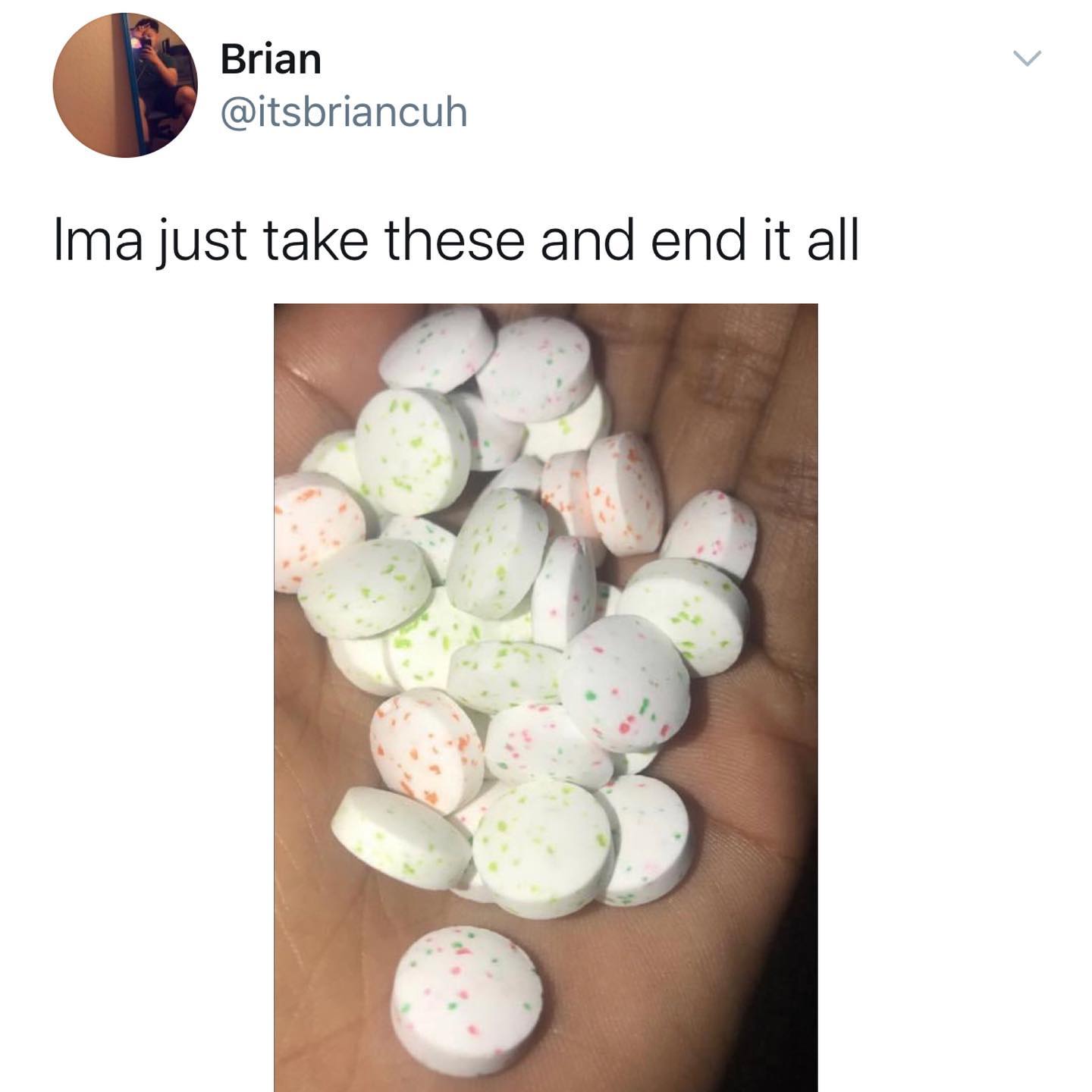 dank memes - twitter - plastic - v Brian Ima just take these and end it all