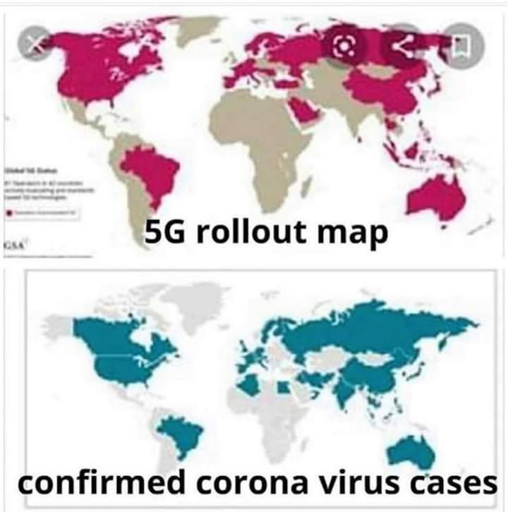 covid 19 and 5g map - 5G rollout map confirmed corona virus cases