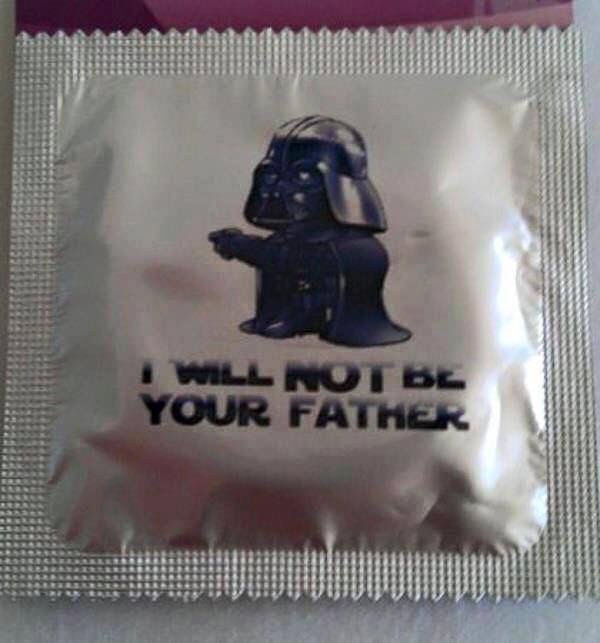 darth vader condom - I will not be your father