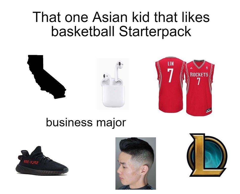 dank memes - shoe - That one Asian kid that basketball Starterpack Lin 7 Rockets 214 business major OceV192