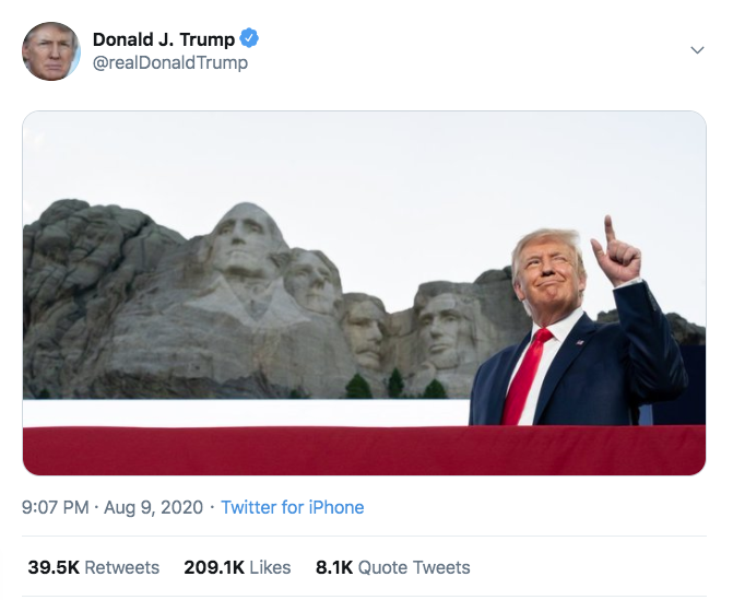 mount rushmore - Donald J. Trump Trump Twitter for iPhone Quote Tweets