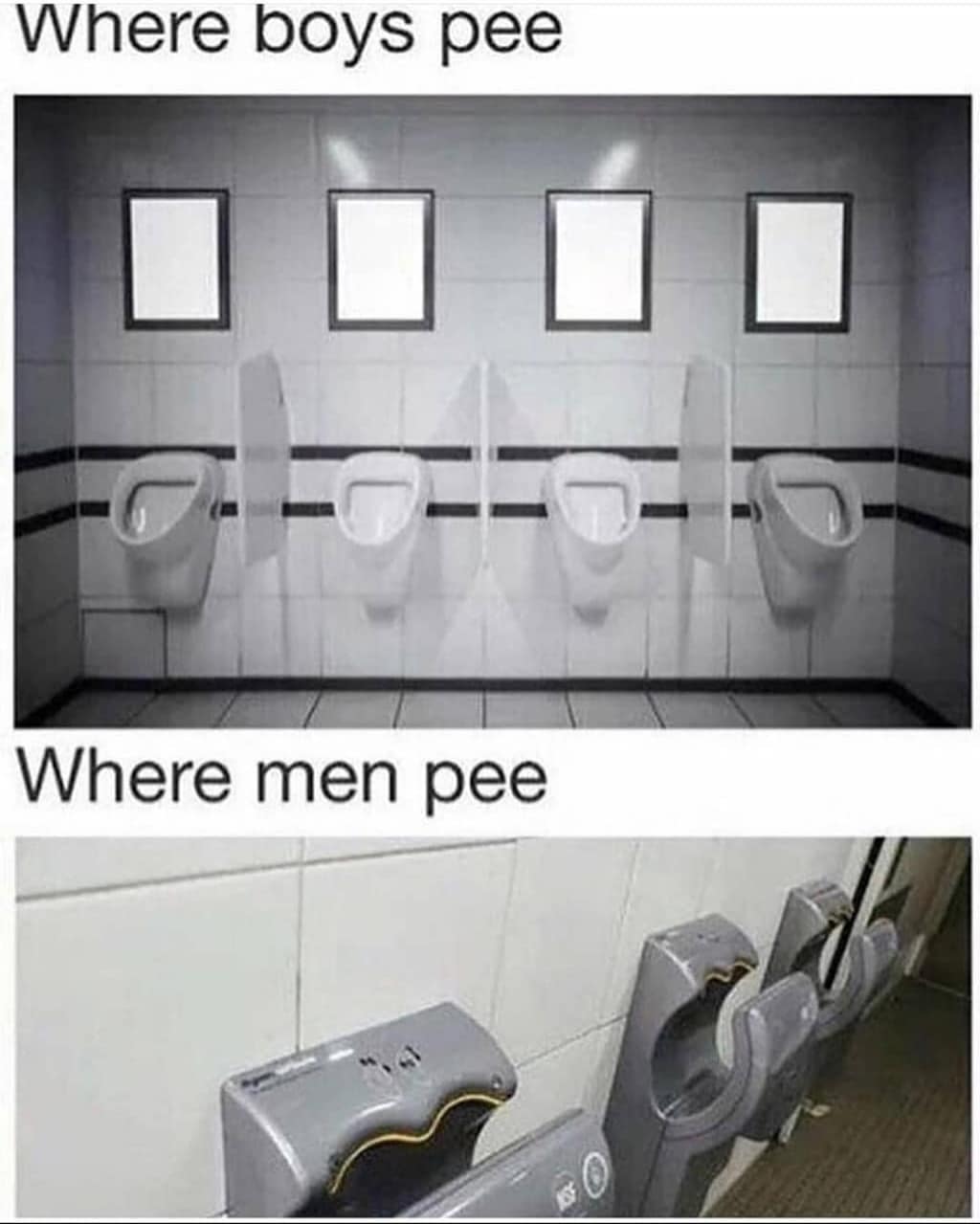 you - Where boys pee Where men pee