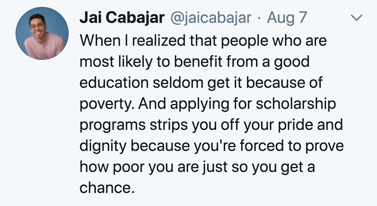 christopher negley facebook - Jai Cabajar Aug 7 When I realized that people who are most ly to benefit from a good education seldom get it because of poverty. And applying for scholarship programs strips you off your pride and dignity because you're force