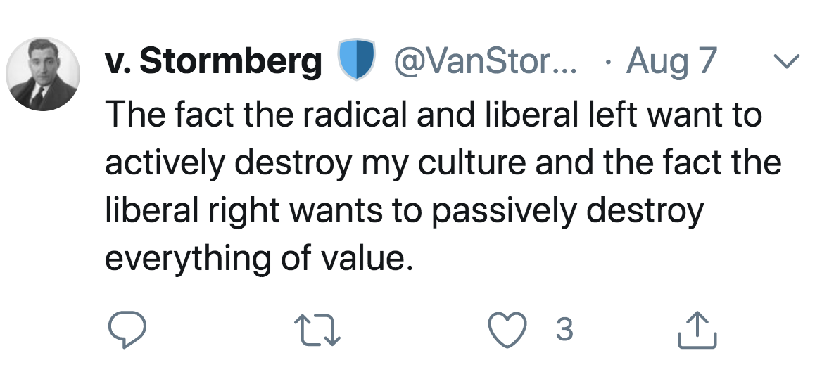 asa akira funny tweets - v. Stormberg ... Aug 7 The fact the radical and liberal left want to actively destroy my culture and the fact the liberal right wants to passively destroy everything of value. 27 3