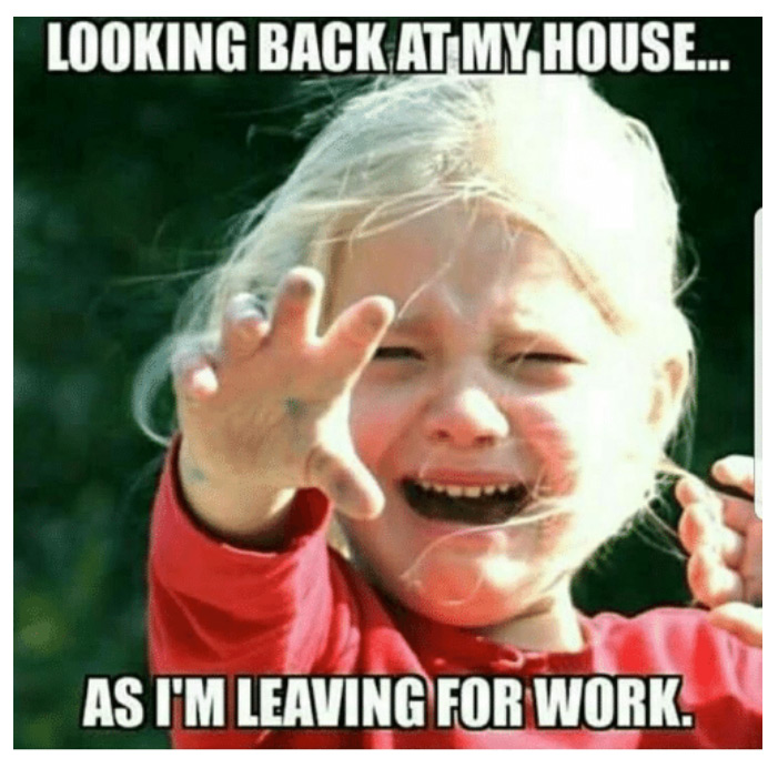 work memes - funny Looking Back At My House... As I'M Leaving For Work.