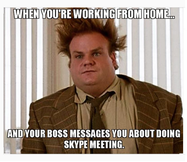 work memes - working from home meme coronavirus - When You'Re Working From Home... And Your Boss Messages You About Doing Skype Meeting.