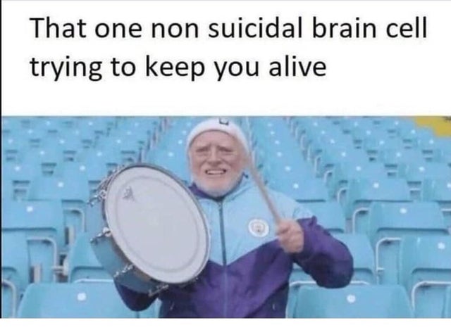 depression memes - That one non suicidal brain cell trying to keep you alive