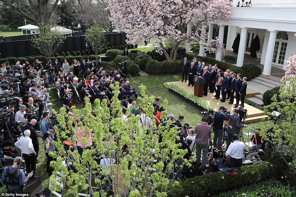 white house press briefing rose garden - Att
