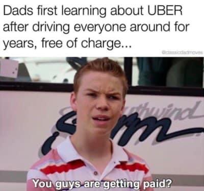 corona sweden meme - Dads first learning about Uber after driving everyone around for years, free of charge... You guys are getting paid?