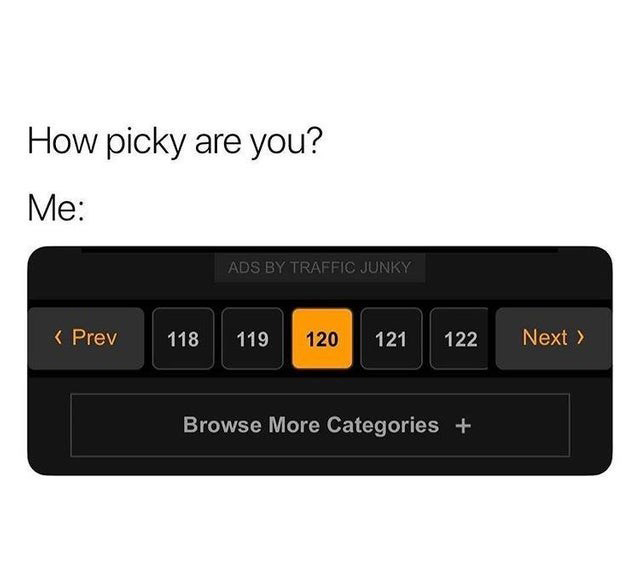 porn meme - pornhub meme pages - How picky are you? Me Ads By Traffic Junky  Browse More Categories