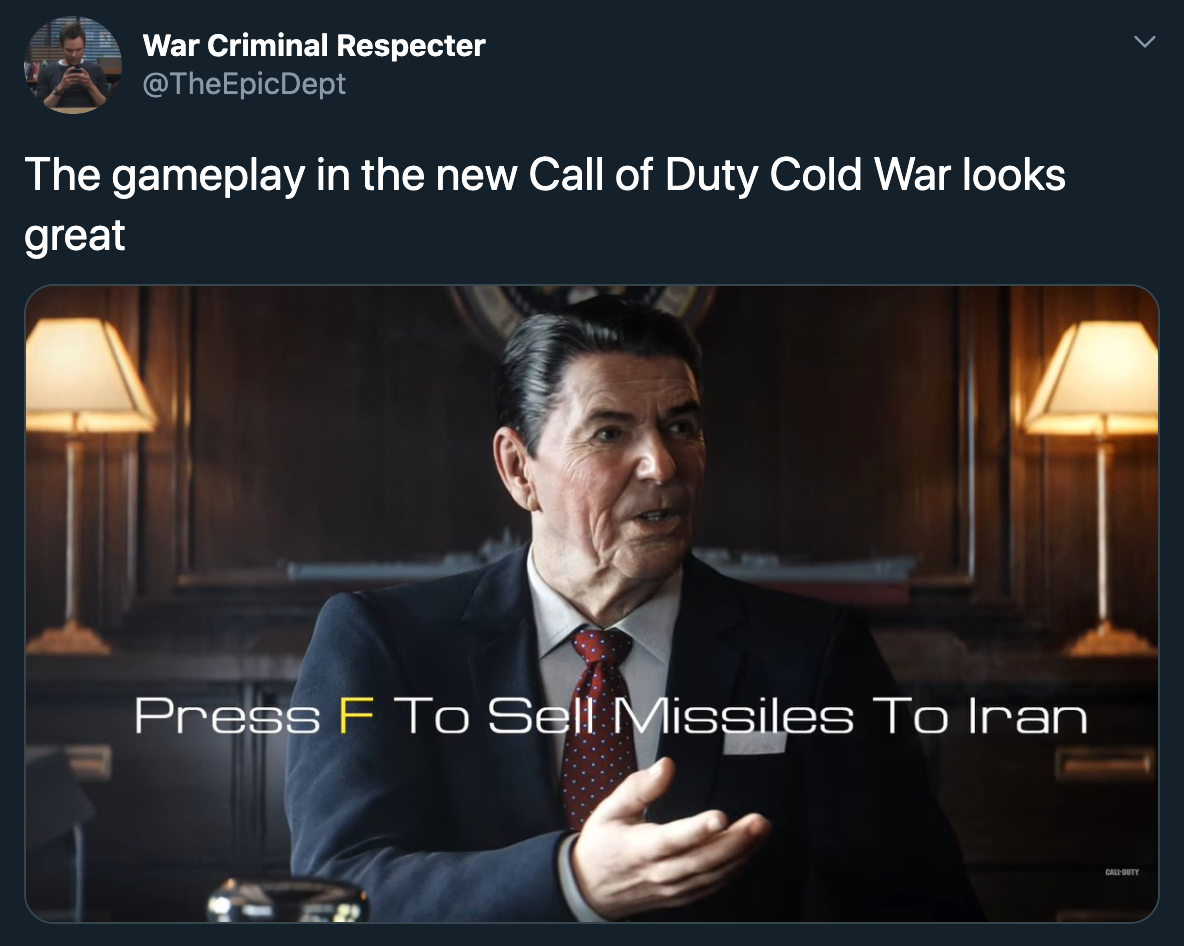 The gameplay in the new Call of Duty Cold War looks great Press F To Sell Missiles To Iran