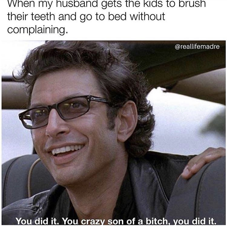 relationship-memes you did it you crazy son - When my husband gets the kids to brush their teeth and go to bed without complaining. You did it. You crazy son of a bitch, you did it.