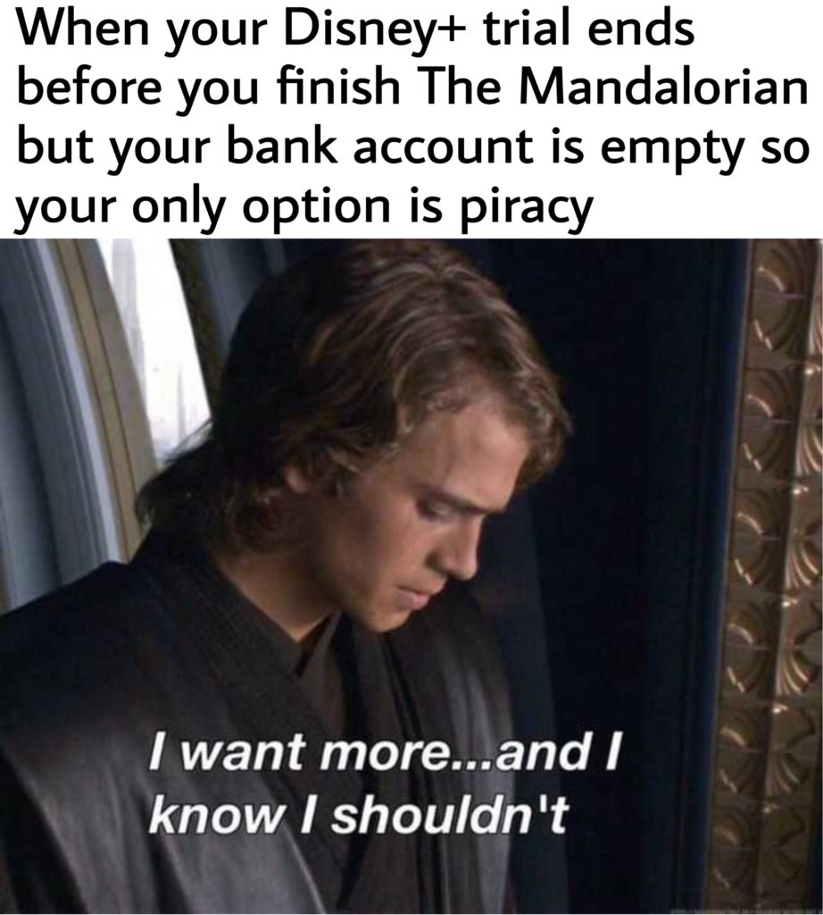want more but i know i shouldn t gif - When your Disney trial ends before you finish The Mandalorian but your bank account is empty so your only option is piracy I want more...and I know I shouldn't