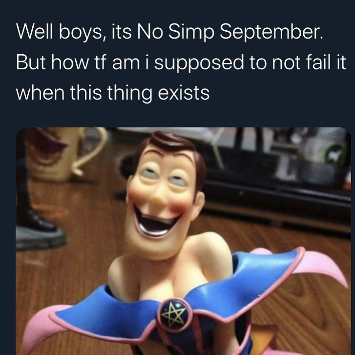 ebaums world dank memes - woody meme - Well boys, its No Simp September. But how tf am i supposed to not fail it when this thing exists