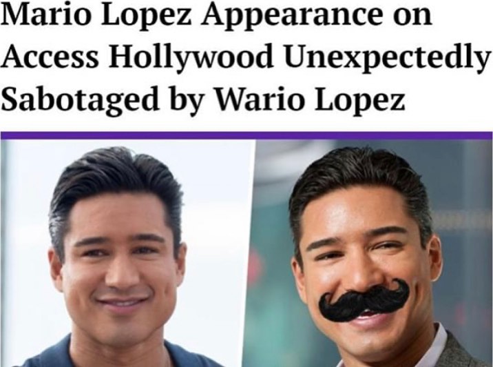 ebaums world dank memes - smile - Mario Lopez Appearance on Access Hollywood Unexpectedly Sabotaged by Wario Lopez