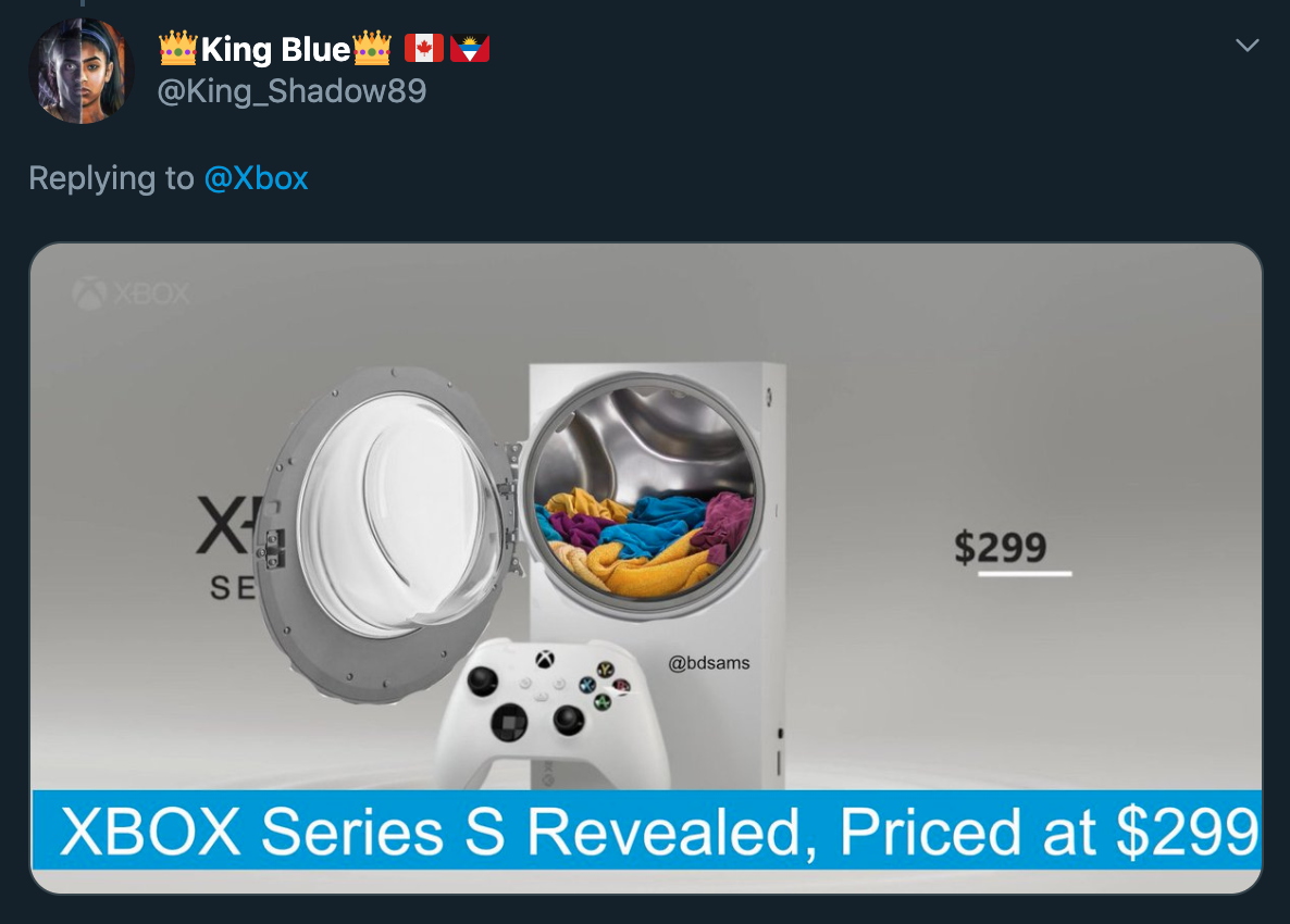 xbox series s washing machine