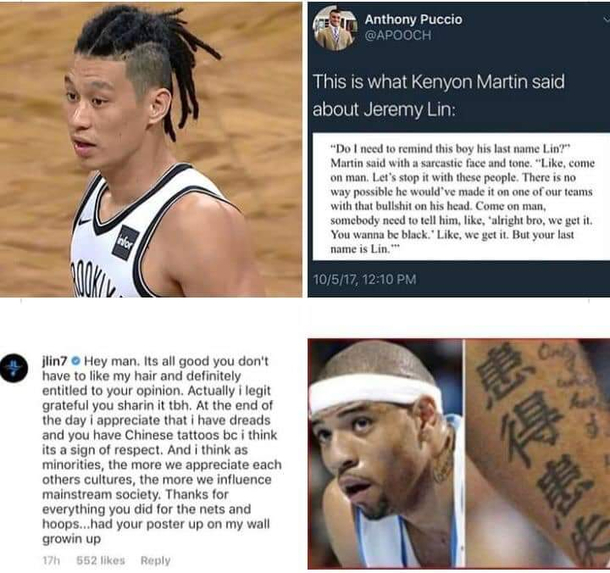 jeremy lin cultural appropriation - Anthony Puccio This is what Kenyon Martin said about Jeremy Lin "Do I need to remind this boy his last name Lin?" Martin said with a sarcastic face and tone. ", come on man. Let's stop it with these people. There is no 