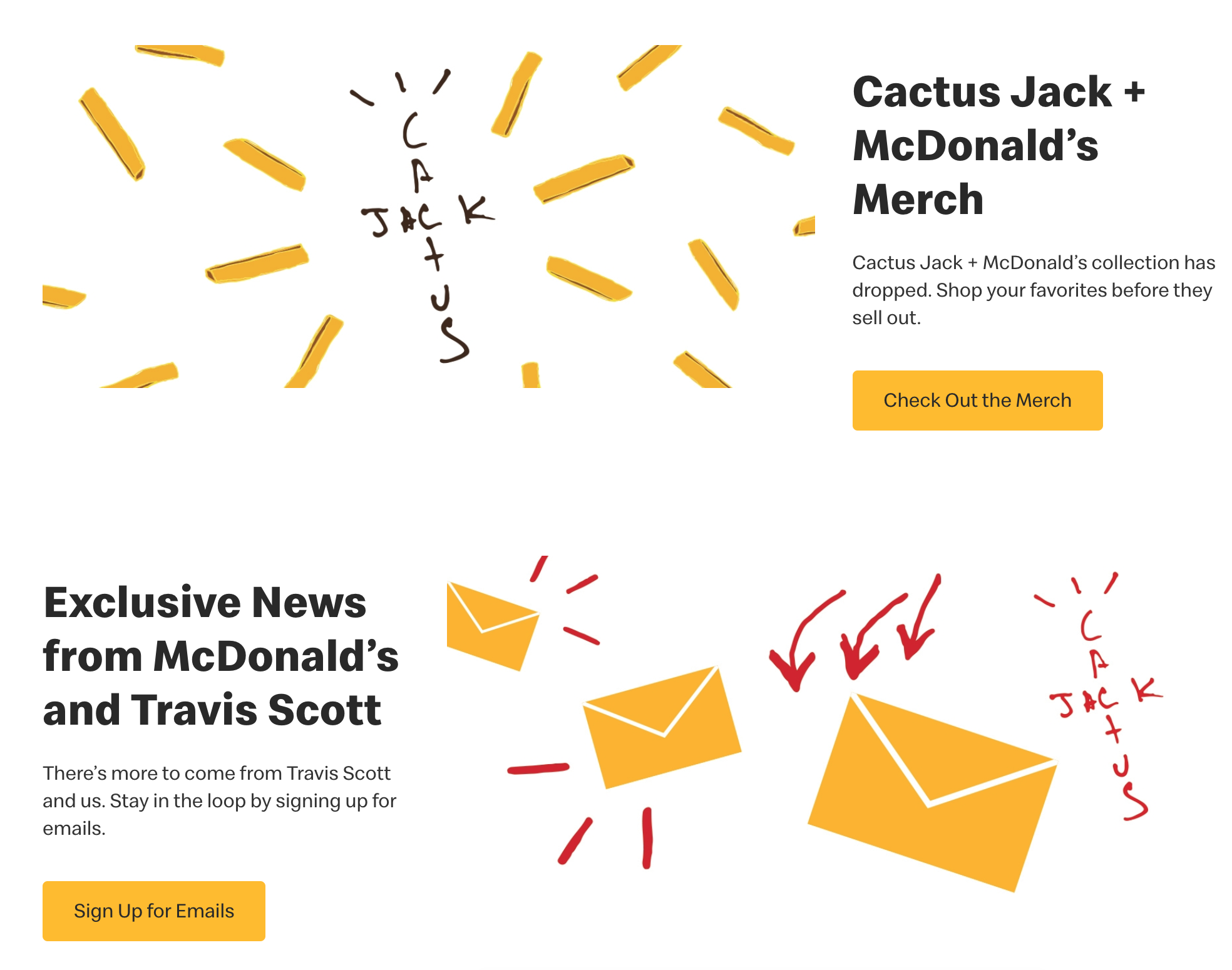 diagram - Cactus Jack McDonald's Merch octrana A Jack U Cactus Jack McDonald's collection has dropped. Shop your favorites before they sell out Check out the Merch ror Exclusive News from McDonald's and Travis Scott There's more to come from Travis Scott 