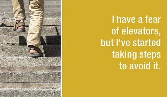 shoe - I have a fear of elevators, but I've started taking steps to avoid it.