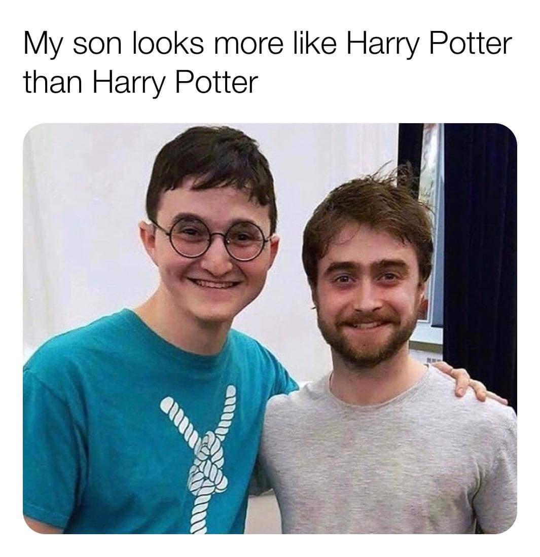 funny memes and random pics - my son looks more like harry potter than harry potter - My son looks more Harry Potter than Harry Potter