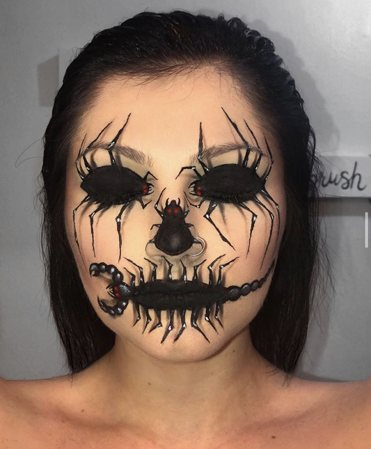 scary pictures- makeup-  head - drush