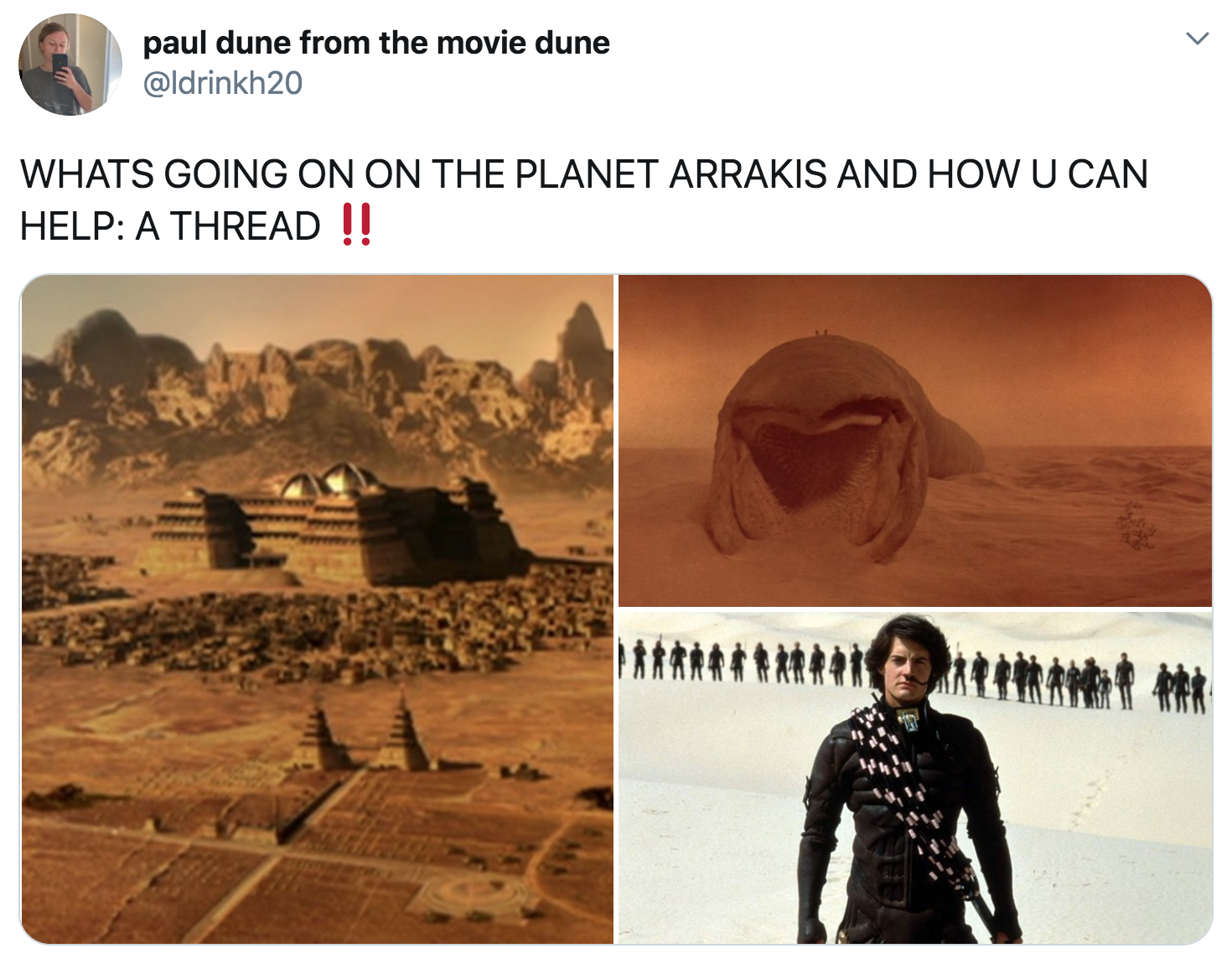 sand - paul dune from the movie dune Whats Going On On The Planet Arrakis And How U Can Help A Thread !!