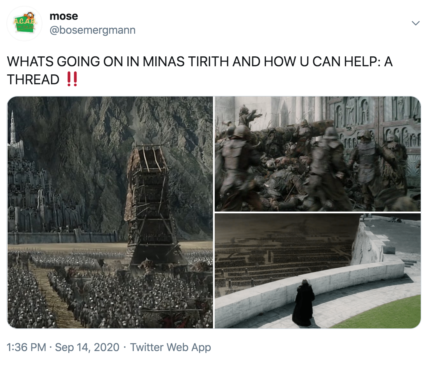 water resources - act mose Whats Going On In Minas Tirith And How U Can Help A Thread !! . . Twitter Web App