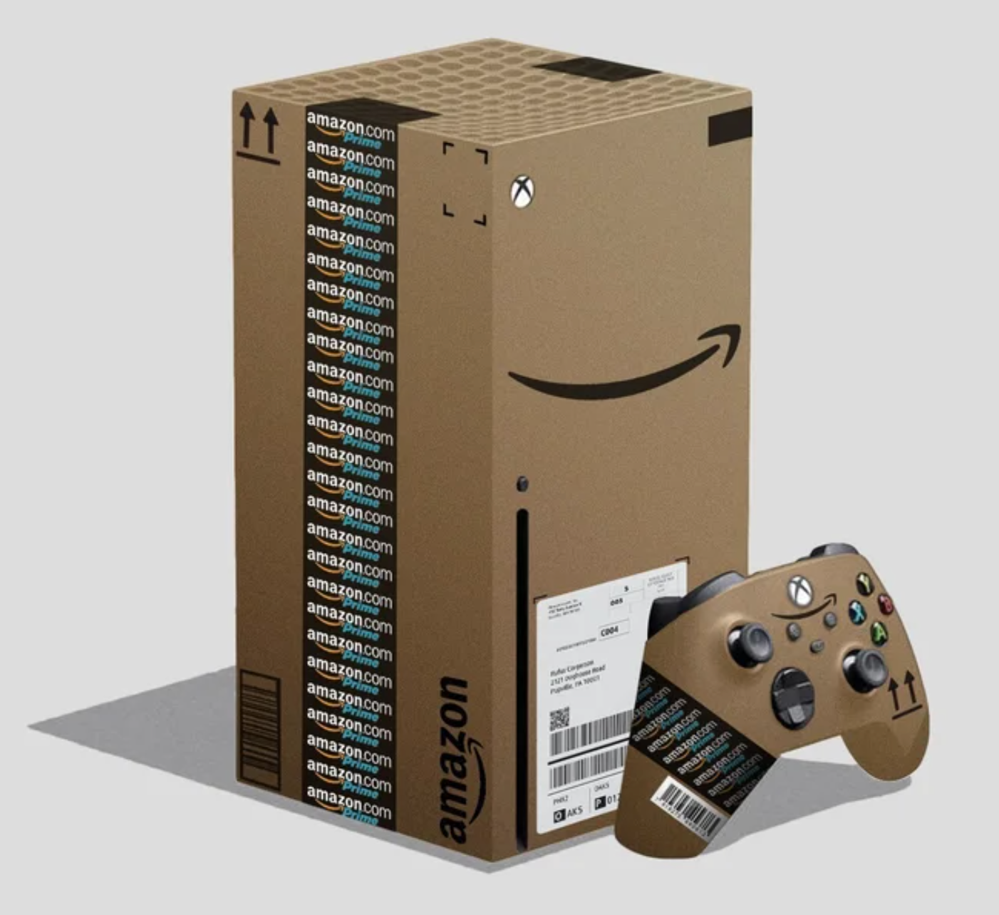 xbox series x console wrap amazon package