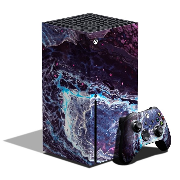 xbox series x console wrap galaxy oil paint