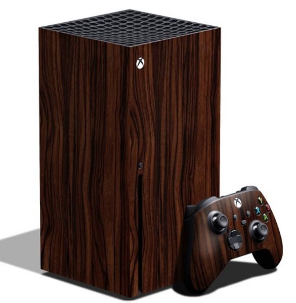 xbox series x console wrap wood