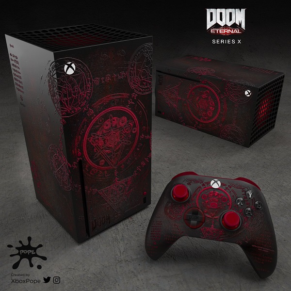 xbox series x console wrap doom eternal