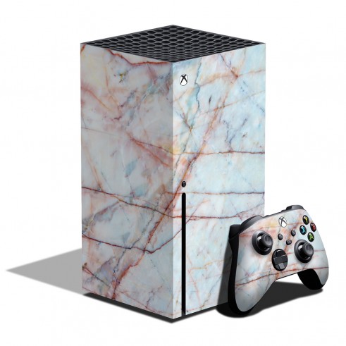 xbox series x console wrap marble stone