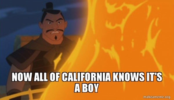 dank memes - now all of china knows you re here meme - Now All Of California Knows It'S A Boy makeameme.org