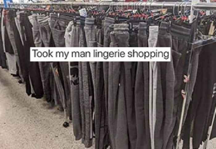 dank memes - grey sweatpants lingerie meme - w Took my man lingerie shopping
