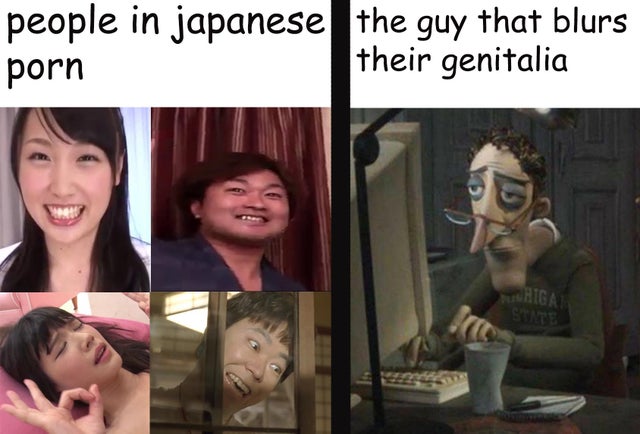 dirty memes head - people in japanese the guy that blurs porn their genitalia 1D Higa Iro