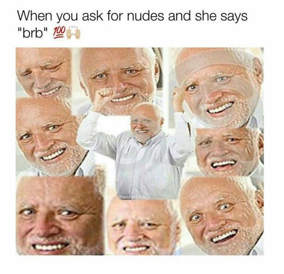 sex memes - funny sex memes - When you ask for nudes and she says "brb" 100 thewosidoolice