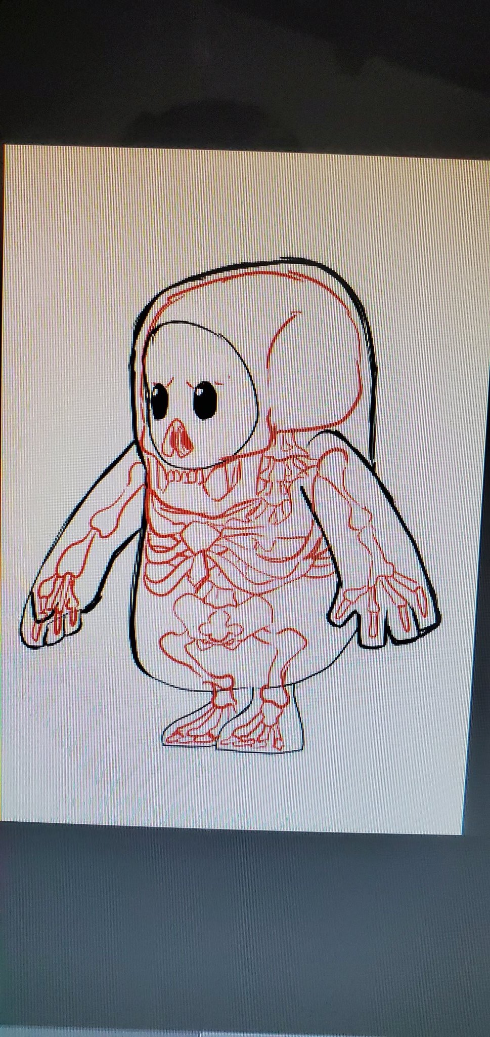 fall guys anatomy drawing skeleton
