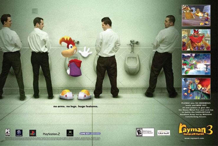 offensive rayman 3 penis ad