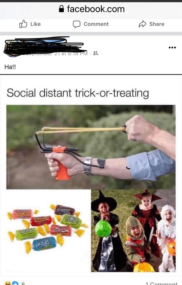 social distant trick or treating