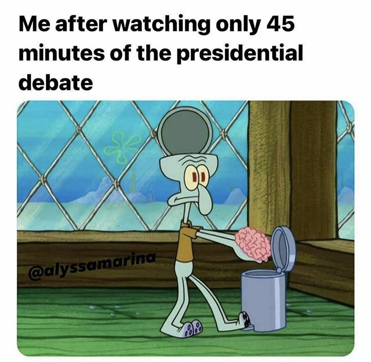 funny memes - FUNNY - Me after watching only 45 minutes of the presidential debate si